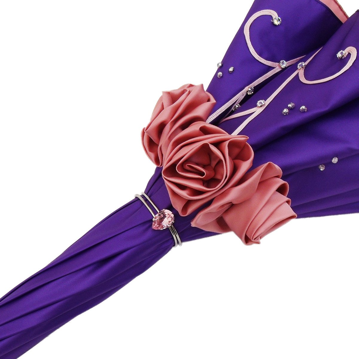 Double Cloth Purple Umbrella - Italian Elegance - il-marchesato