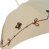 Embroidery Ivory Umbrella - Jewel with Hand Sewn Pearls - Double Cloth - il-marchesato