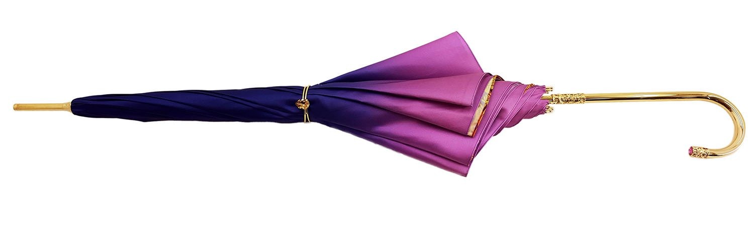 il Marchesato Brightly Colored Handcrafted Double Canopy Umbrella - il-marchesato