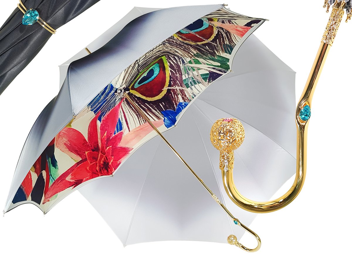 Superb Umbrella With Floral Design - il-marchesato