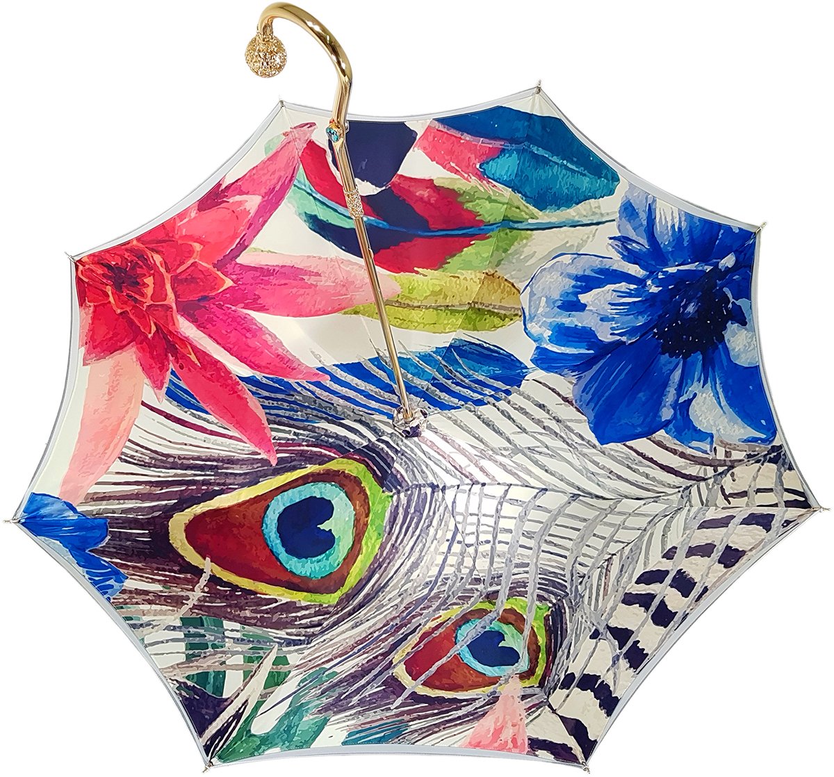 Superb Umbrella With Floral Design - il-marchesato