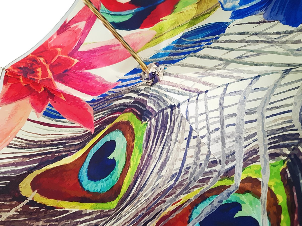 Superb Umbrella With Floral Design - il-marchesato