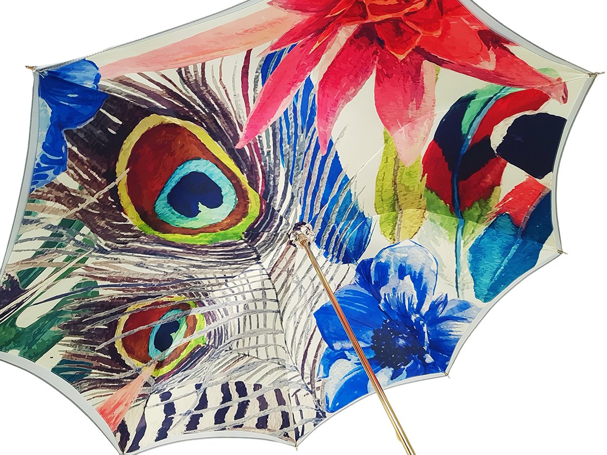 Superb Umbrella With Floral Design - il-marchesato