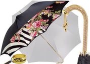 Adorable Umbrella With Double Fabric, Exclusive Floral Design By il Marchesato - il-marchesato