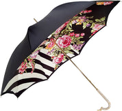 Adorable Umbrella With Double Fabric, Exclusive Floral Design By il Marchesato - il-marchesato