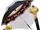 Double Cloth Women's Umbrella with Printed Horses Design - il-marchesato