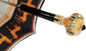 Double Cloth Women's Umbrella with Printed Horses Design - il-marchesato