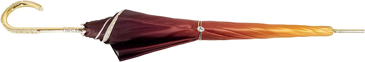 Charming Double Cloth Woman's Umbrella Exclusive Design by il Marchesato - il-marchesato