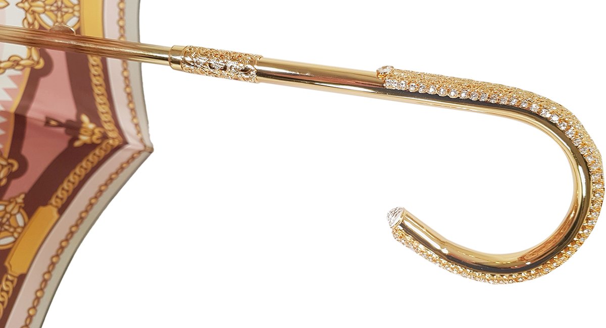 Charming Double Cloth Woman's Umbrella Exclusive Design by il Marchesato - il-marchesato