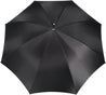 Elegant Umbrella With Double Layer In Black Satin - il-marchesato