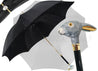 Elegant Umbrella With Double Layer In Black Satin - il-marchesato
