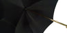 Elegant Umbrella With Double Layer In Black Satin - il-marchesato