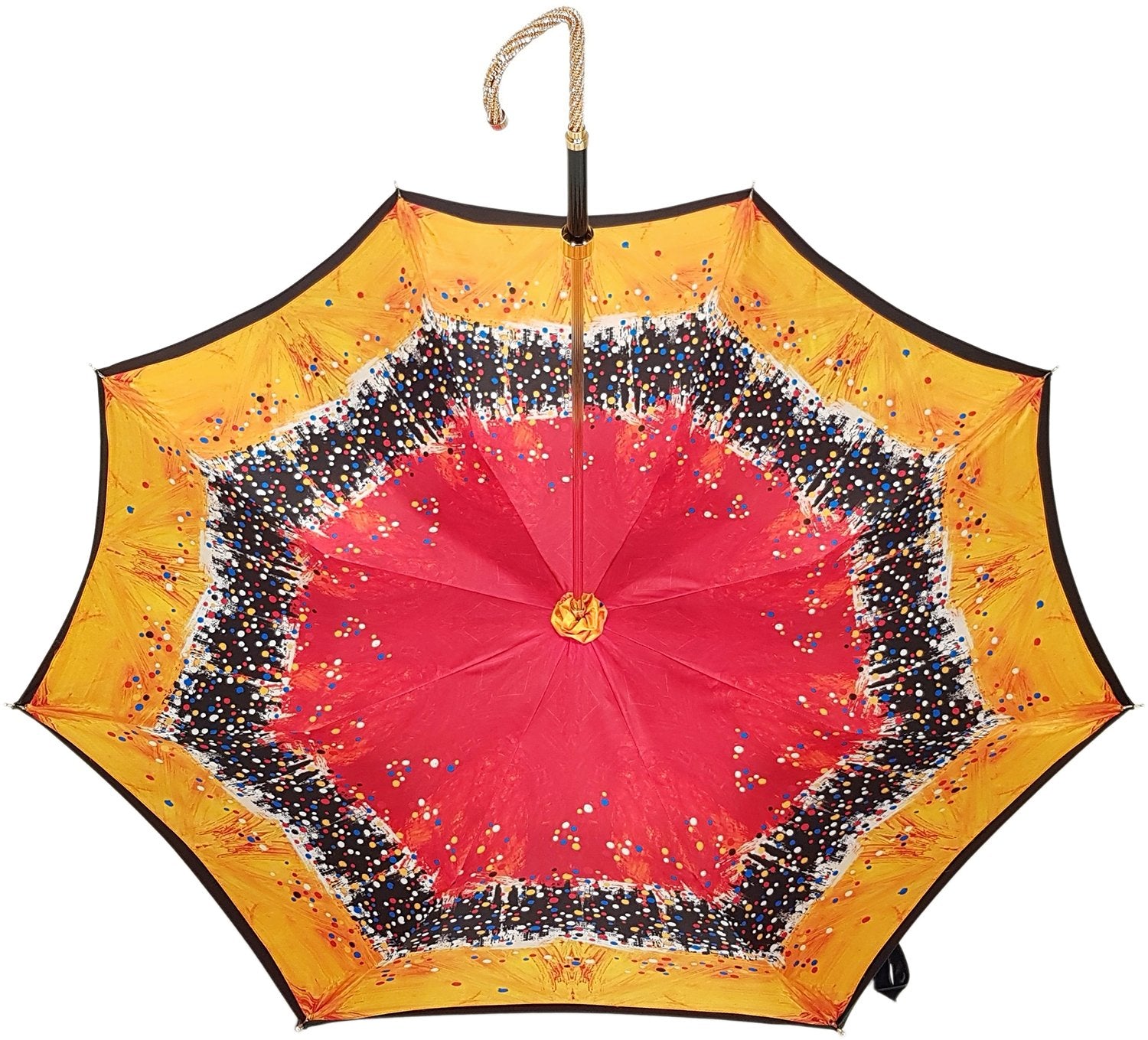 Beautiful Double Canopy Umbrella in a Parti-Coloured Design - il-marchesato