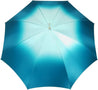 Beautiful Double Canopy Umbrella in a Luxurious Turquoise Colored Polyester Satin - il-marchesato