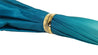 Beautiful Double Canopy Umbrella in a Luxurious Turquoise Colored Polyester Satin - il-marchesato