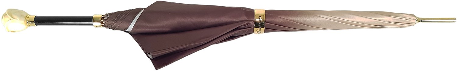 Double Cloth Women's Umbrella with Printed Rose Design - il-marchesato