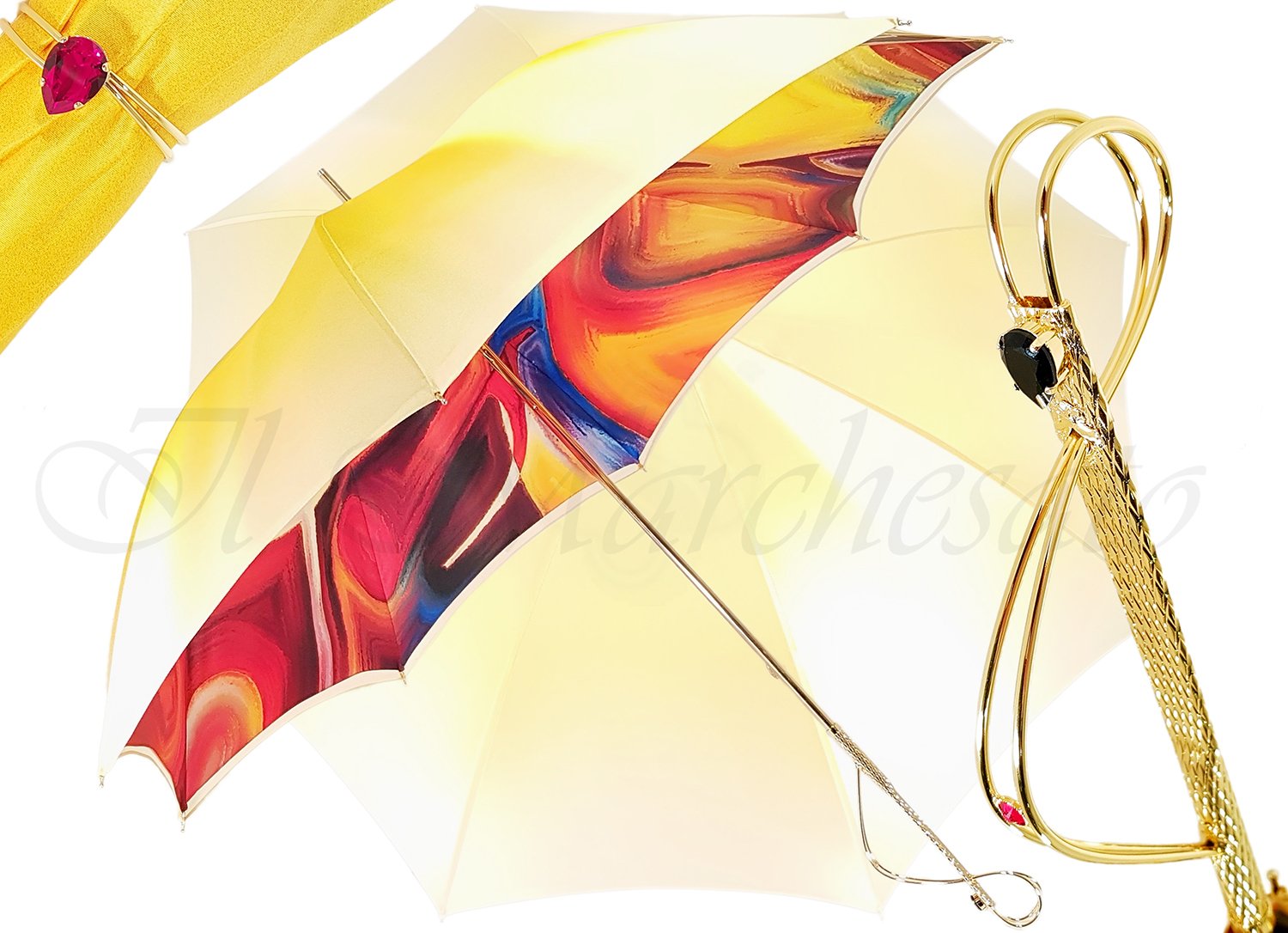 Adorable Umbrella With Double Fabric, Exclusive  Design By il Marchesato - il-marchesato