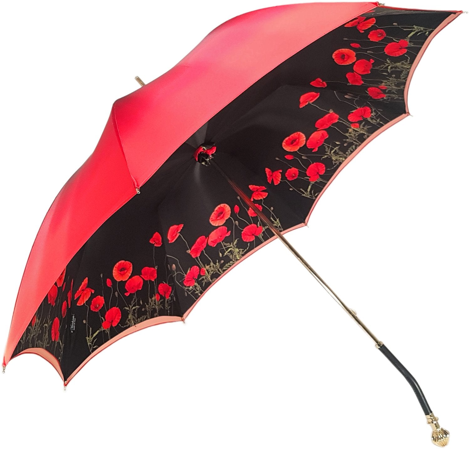 Lovely Red Shade Umbrella, New Flowered Exclusive By il Marchesato - il-marchesato