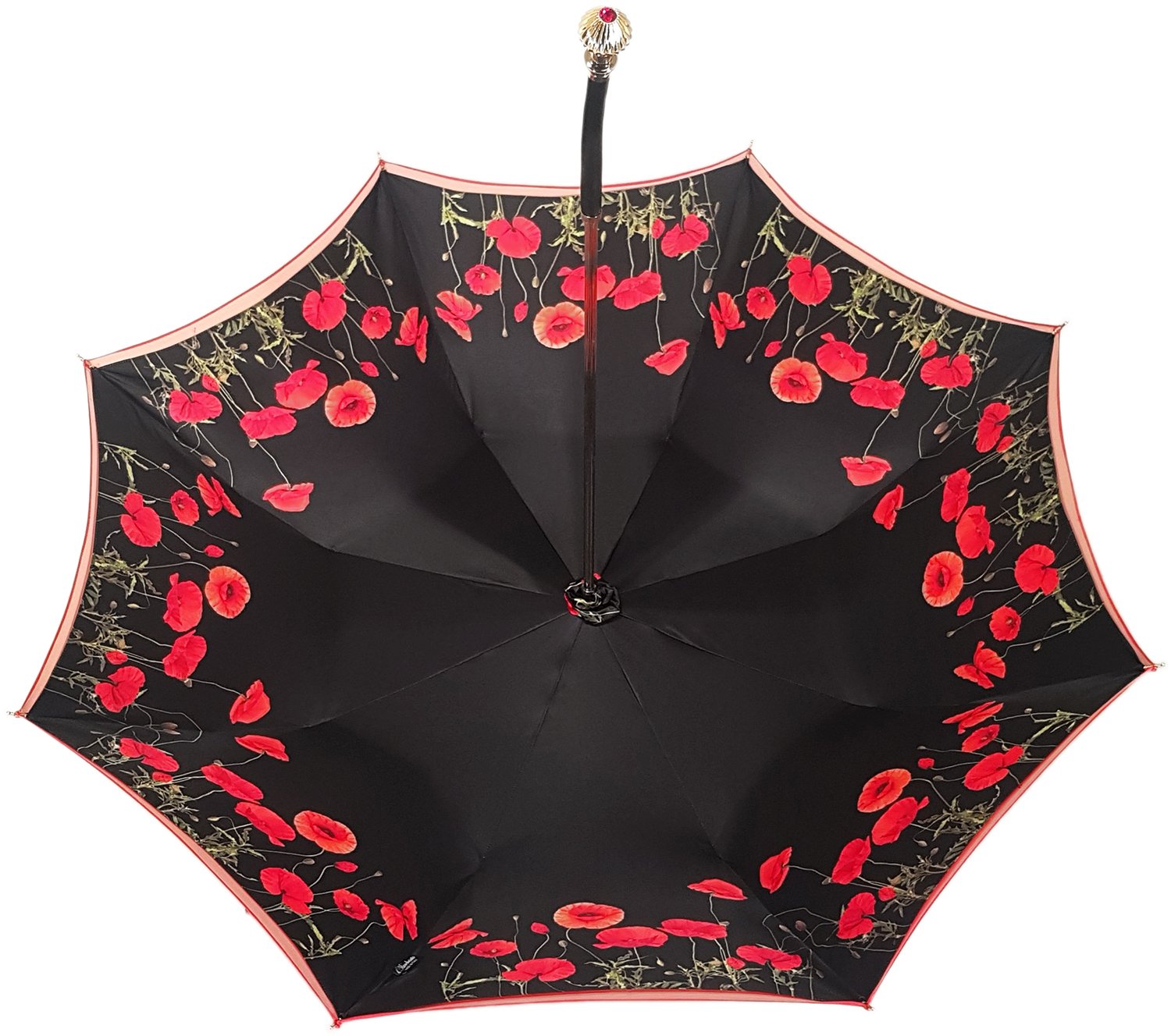 Lovely Red Shade Umbrella, New Flowered Exclusive By il Marchesato - il-marchesato