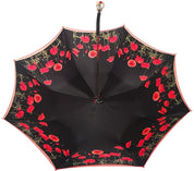 Lovely Red Shade Umbrella, New Flowered Exclusive By il Marchesato - il-marchesato