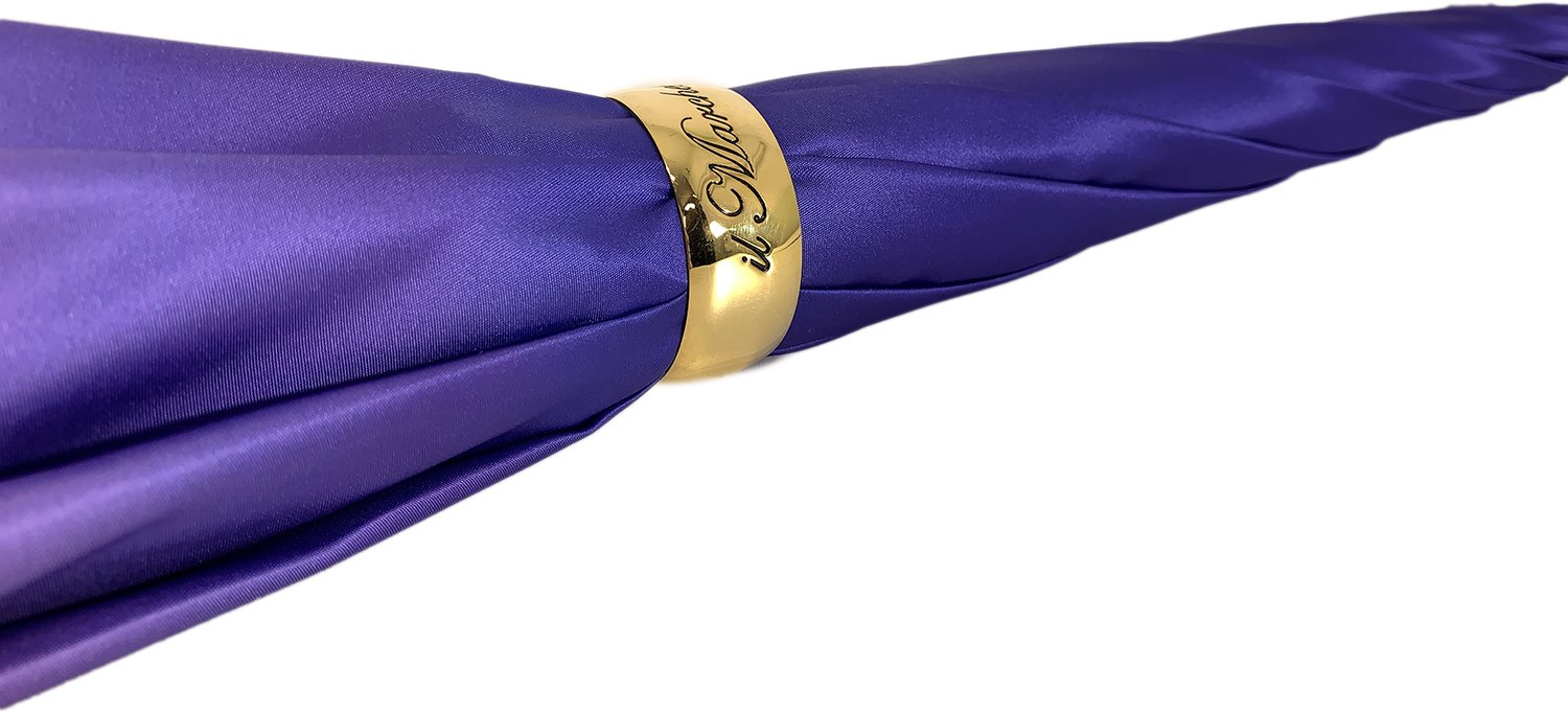 Gold plated 24K Swan on Purple lace design - il-marchesato