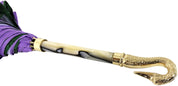 Gold plated 24K Swan on Purple lace design - il-marchesato