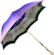 Gold plated 24K Swan on Purple lace design - il-marchesato