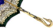 Gold plated 24K Swan on Purple lace design - il-marchesato