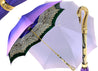 Gold plated 24K Swan on Purple lace design - il-marchesato