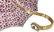 Il Marchesato Ivory with Flowered Interior Women's Umbrella - il-marchesato