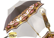 "Classic" brown and pink, Chain design - Fantastic pearl handle - il-marchesato