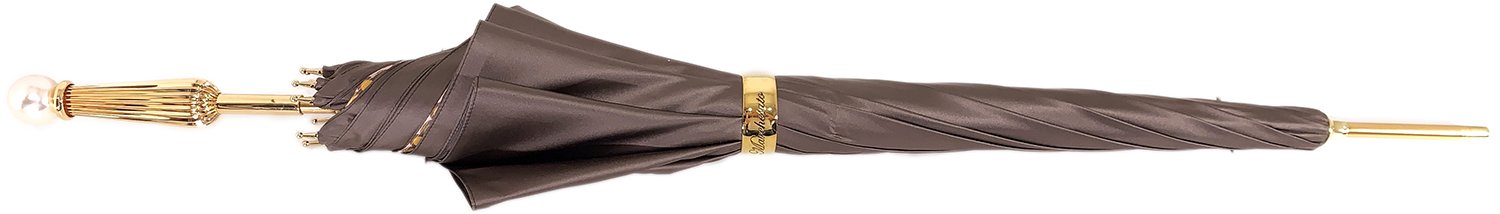 "Classic" brown and pink, Chain design - Fantastic pearl handle - il-marchesato