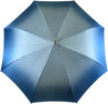 Light Blue Flowers Umbrella, Double Cloth - IL MARCHESATO LUXURY UMBRELLAS, CANES AND SHOEHORNS