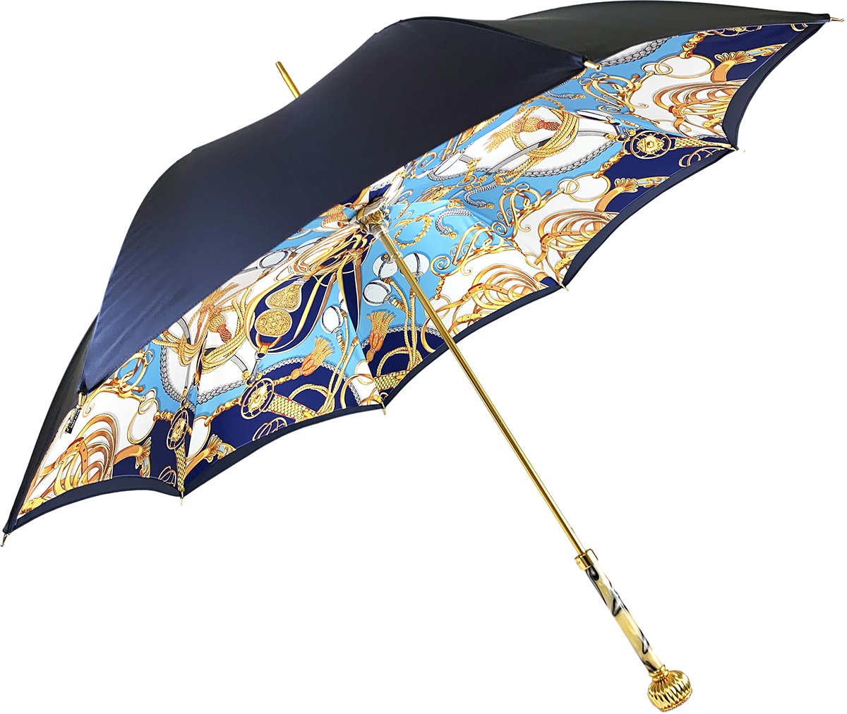 Fantasy Blue Women's Umbrella - IL MARCHESATO LUXURY UMBRELLAS, CANES AND SHOEHORNS