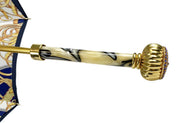 Fantasy Blue Women's Umbrella - IL MARCHESATO LUXURY UMBRELLAS, CANES AND SHOEHORNS