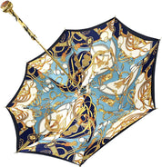 Fantasy Blue Women's Umbrella - IL MARCHESATO LUXURY UMBRELLAS, CANES AND SHOEHORNS