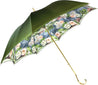 Elegant Green Floral Umbrella - IL MARCHESATO LUXURY UMBRELLAS, CANES AND SHOEHORNS