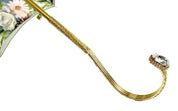 Elegant Green Floral Umbrella - IL MARCHESATO LUXURY UMBRELLAS, CANES AND SHOEHORNS