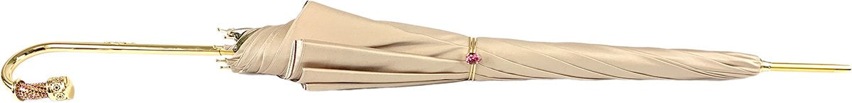 Handmade Cream Umbrella - Abstract Design - IL MARCHESATO LUXURY UMBRELLAS, CANES AND SHOEHORNS