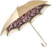 Handmade Cream Umbrella - Abstract Design - IL MARCHESATO LUXURY UMBRELLAS, CANES AND SHOEHORNS