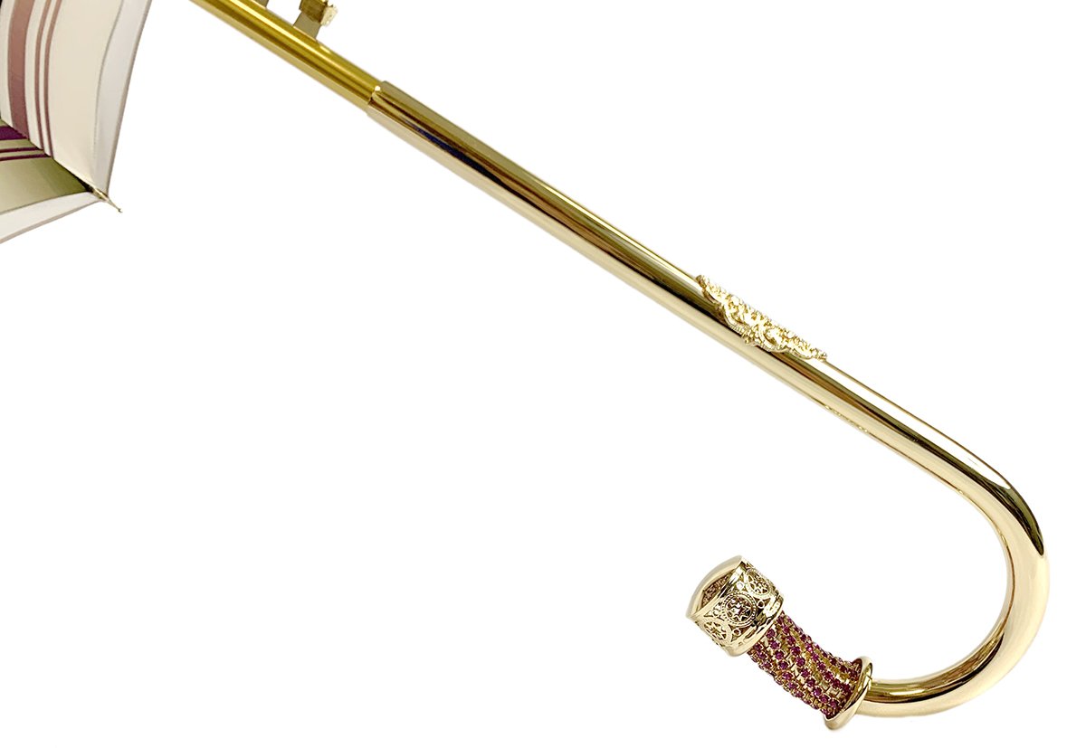 Handmade Cream Umbrella - Abstract Design - IL MARCHESATO LUXURY UMBRELLAS, CANES AND SHOEHORNS