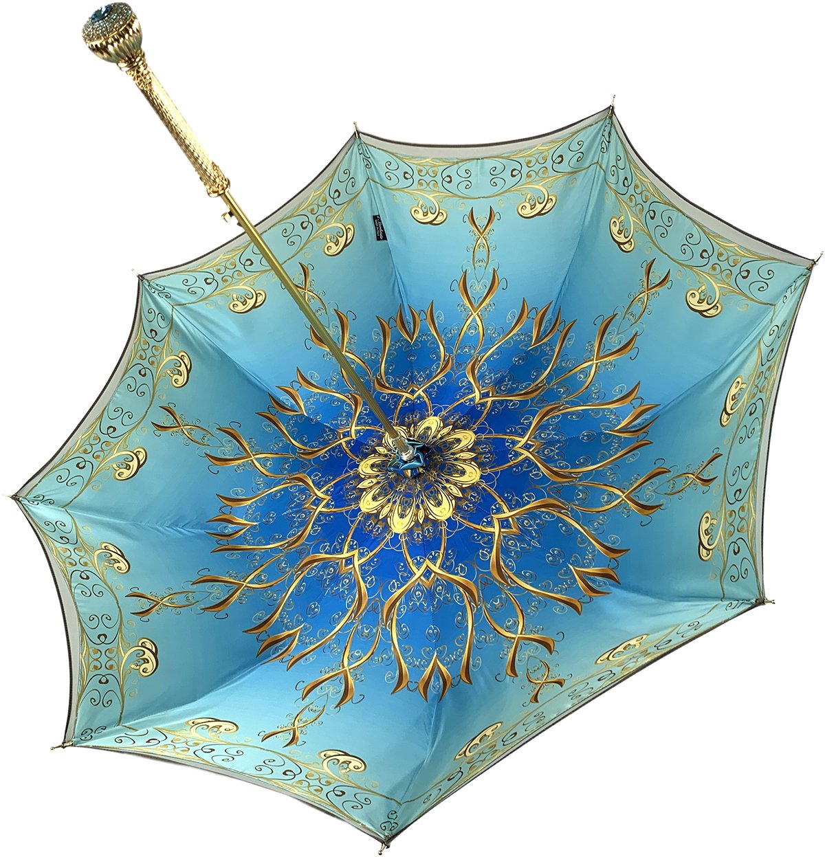 Elegant Gradient Gold Umbrella – ilMarchesato - Luxury Umbrellas 