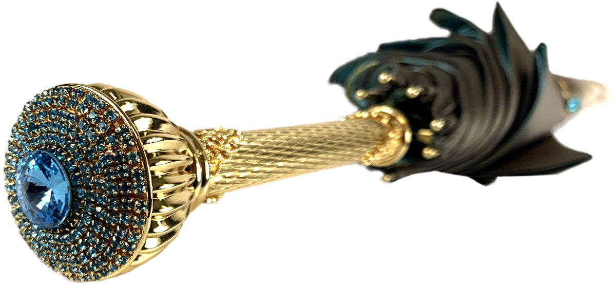 Elegant Gradient Gold Umbrella - IL MARCHESATO LUXURY UMBRELLAS, CANES AND SHOEHORNS