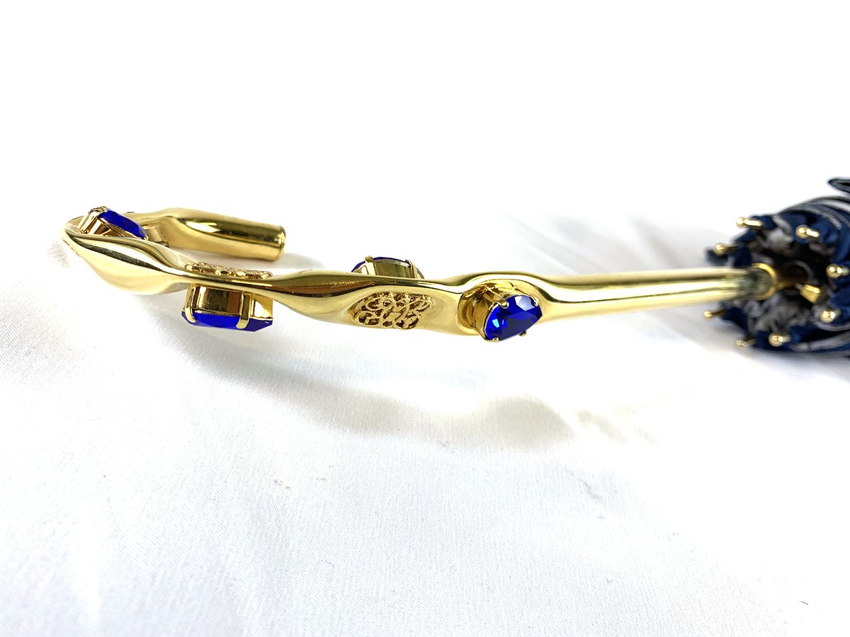 Blue Flowers Umbrella – ilMarchesato - Luxury Umbrellas, Canes and