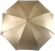 Creamy Leopard Print Umbrella, Double Cloth - IL MARCHESATO LUXURY UMBRELLAS, CANES AND SHOEHORNS