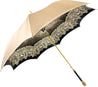 Creamy Leopard Print Umbrella, Double Cloth - IL MARCHESATO LUXURY UMBRELLAS, CANES AND SHOEHORNS