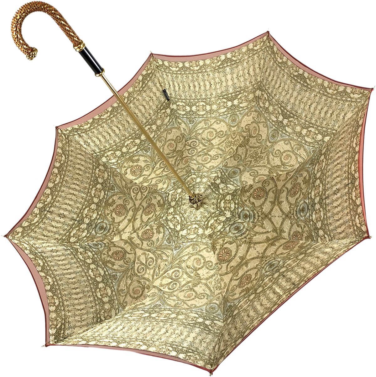Luxurious Baroque Print Umbrella - IL MARCHESATO LUXURY UMBRELLAS, CANES AND SHOEHORNS