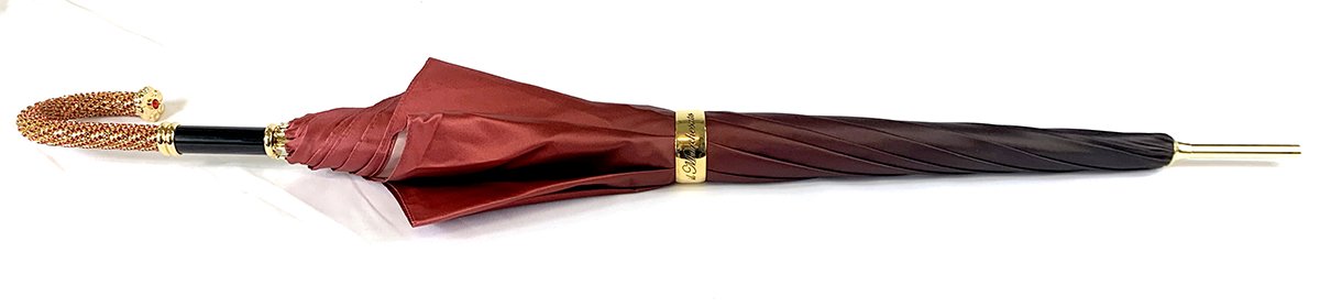 Luxurious Baroque Print Umbrella - IL MARCHESATO LUXURY UMBRELLAS, CANES AND SHOEHORNS