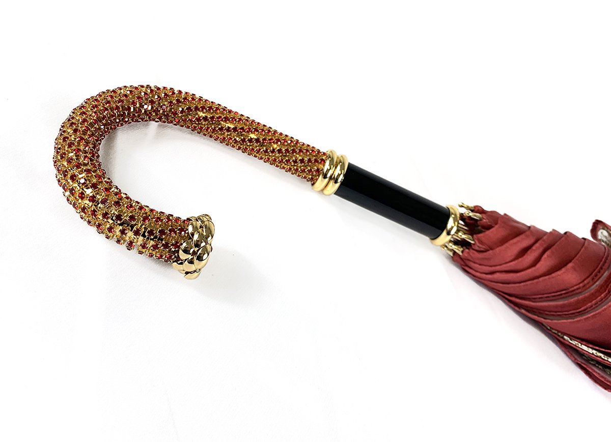 Luxurious Baroque Print Umbrella - IL MARCHESATO LUXURY UMBRELLAS, CANES AND SHOEHORNS