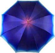 Sky Blue Gradient Umbrella,  Daisies Print - IL MARCHESATO LUXURY UMBRELLAS, CANES AND SHOEHORNS